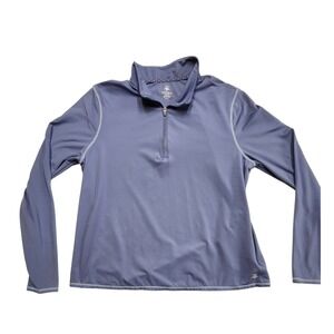 Soybu Mens XL Quarter Zip Pullover Athletic Performance Shirt Blue Gorpcore